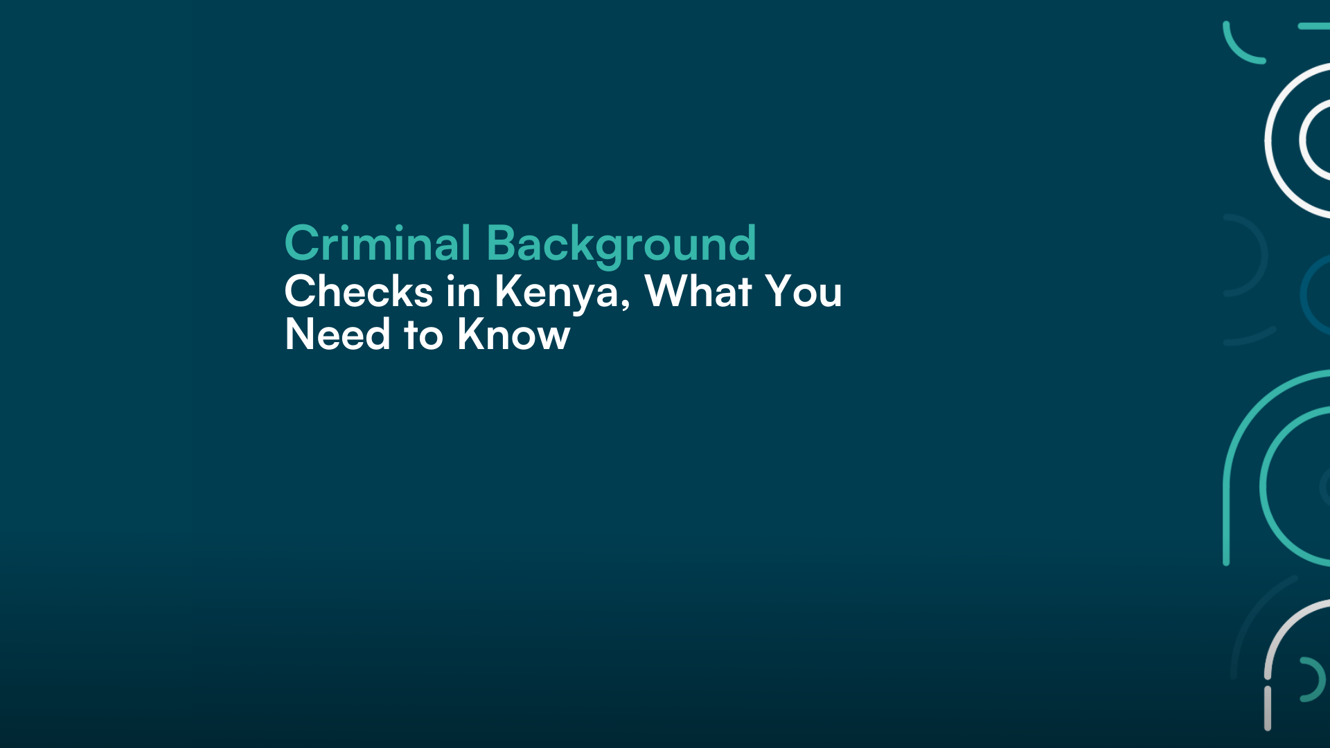 Criminal Background checks in Kenya